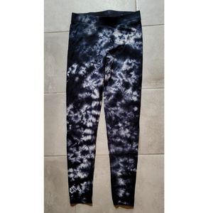 Victoria's Secret Pink Black Tie Dye Leggings S